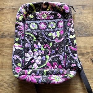 Vera Bradley Campus Laptop Backpack Purple Punch